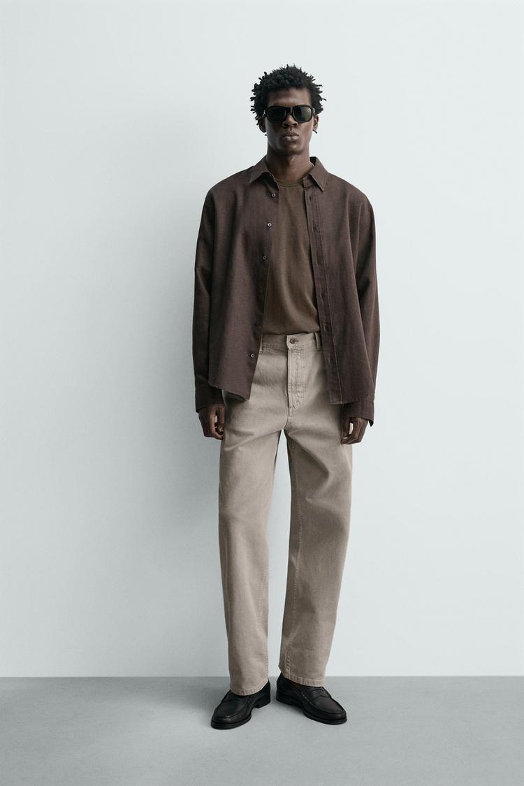 WASHED STRAIGHT FIT JEANS - Zara product image