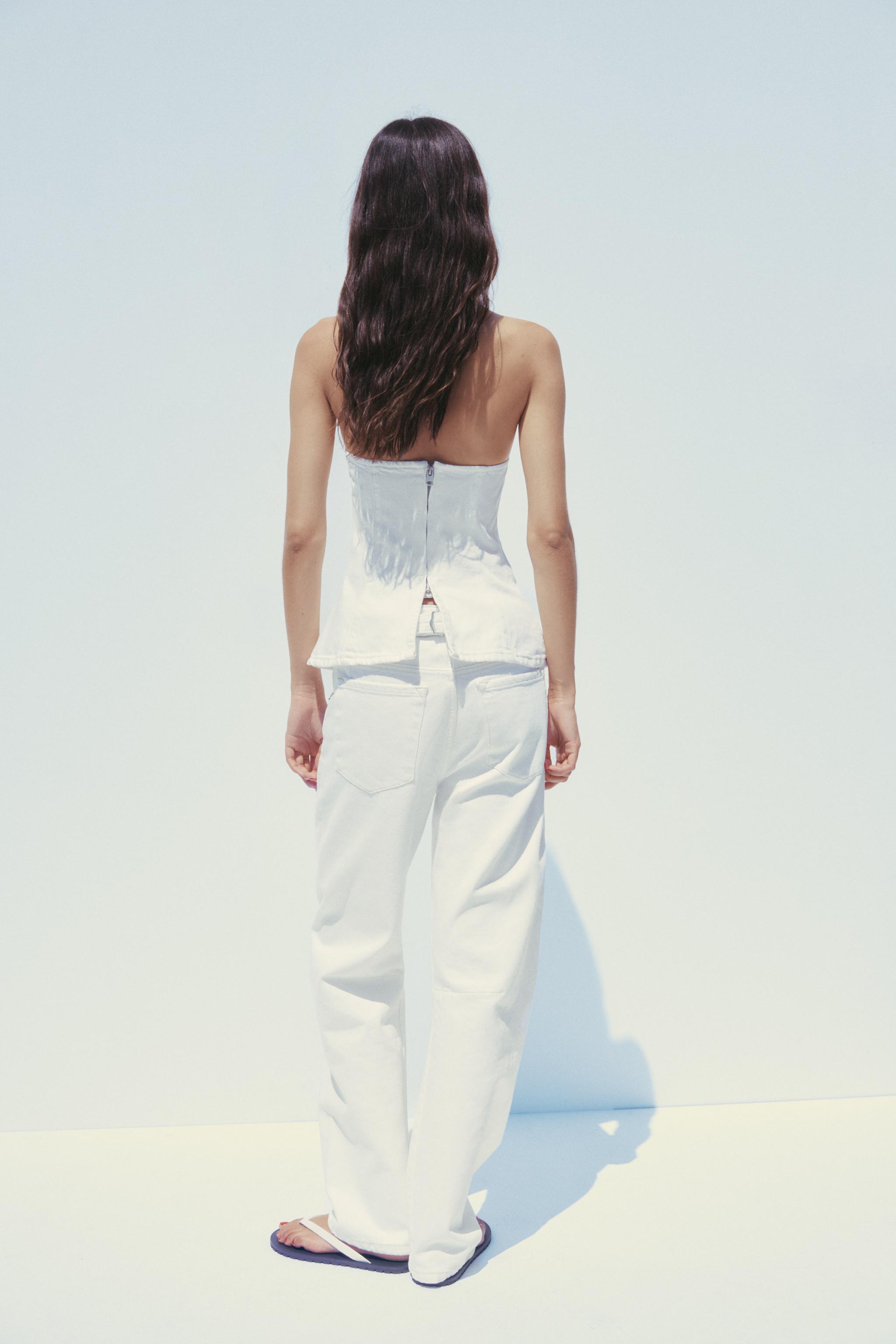 TOP BANDEAU DENIM TRF