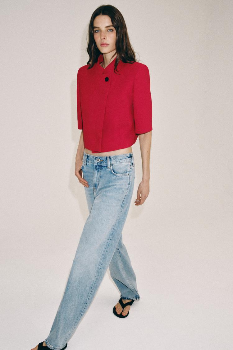 SHORT SLEEVE CROPPED BLAZER ZW COLLECTION - Zara product image