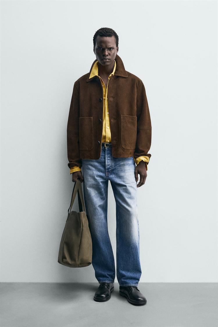 LEATHER SUEDE JACKET - Zara product image