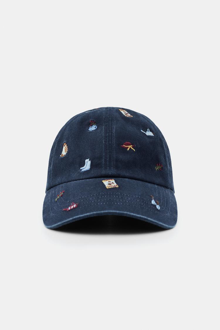EMBROIDERED TWILL CAP - Zara product image