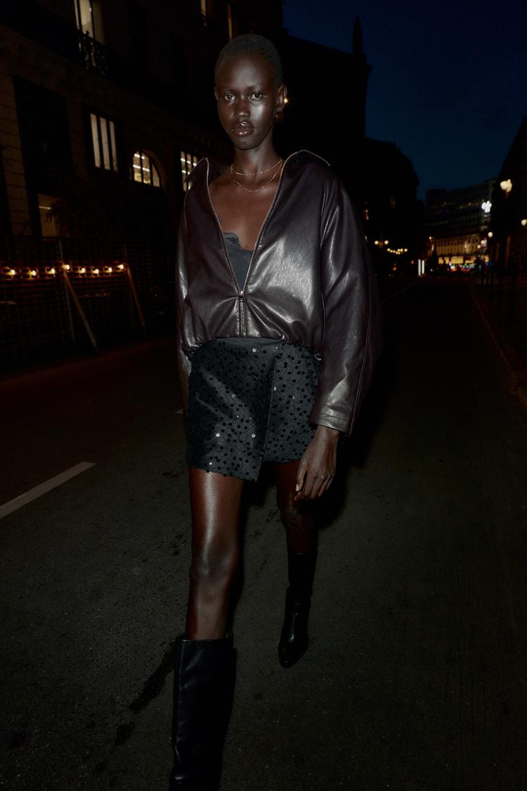SEQUIN WRAP SKORT
