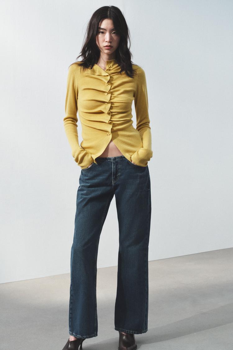 DRAPED KNIT JACKET