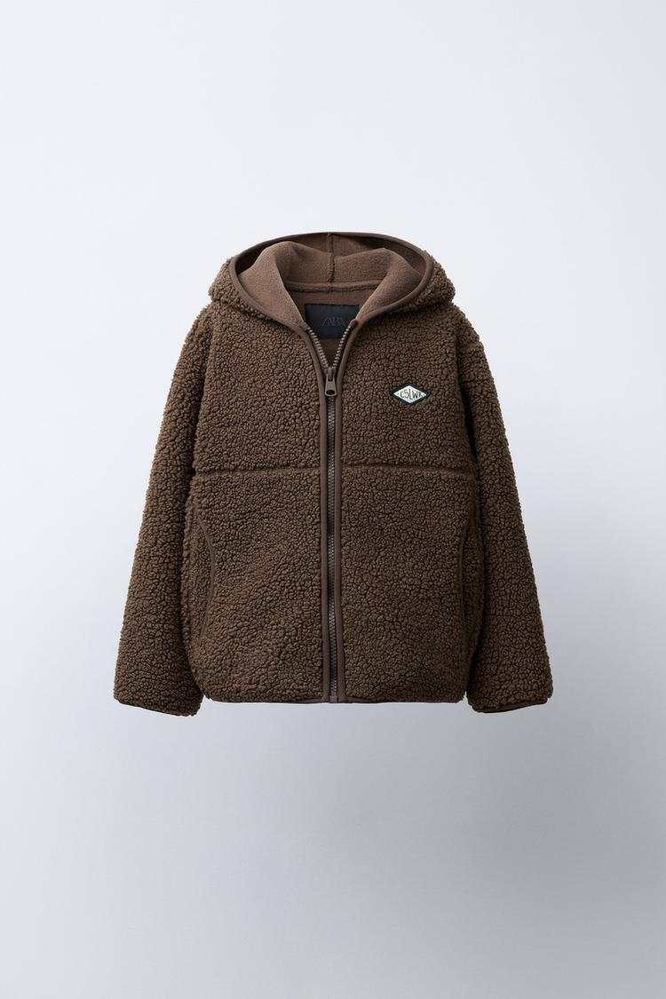HOODED FLEECE JACKET - Zara product image