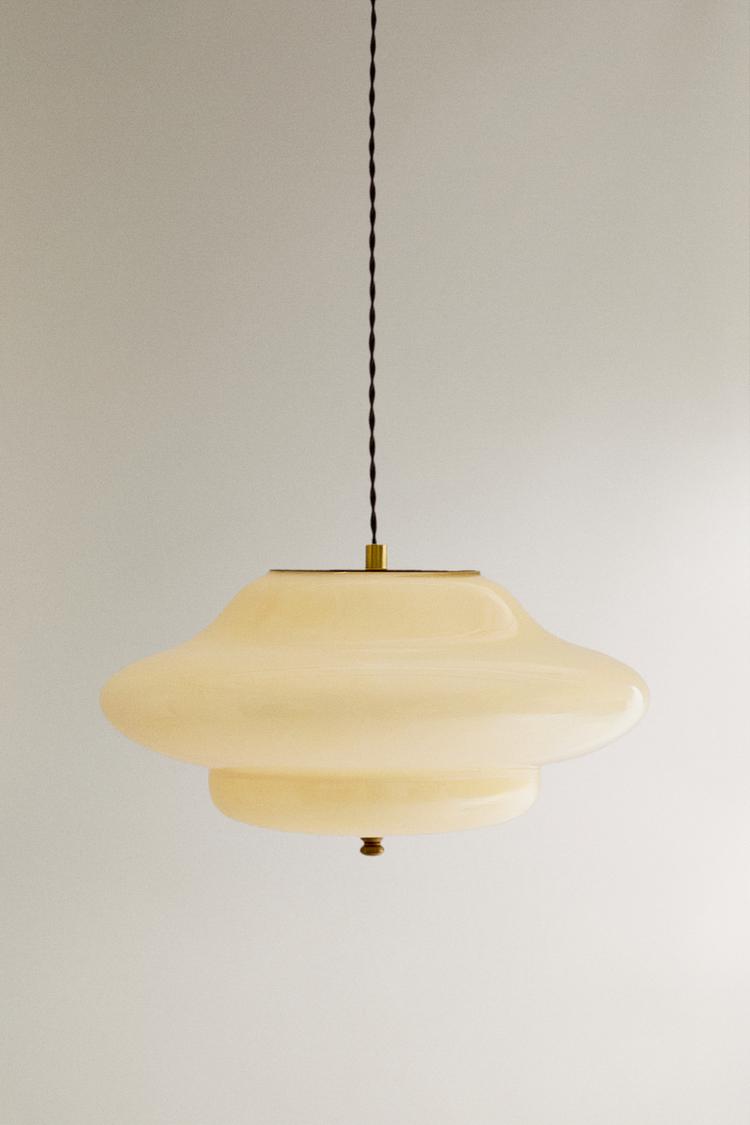 LARGE GLASS CEILING LAMP - Zara product image