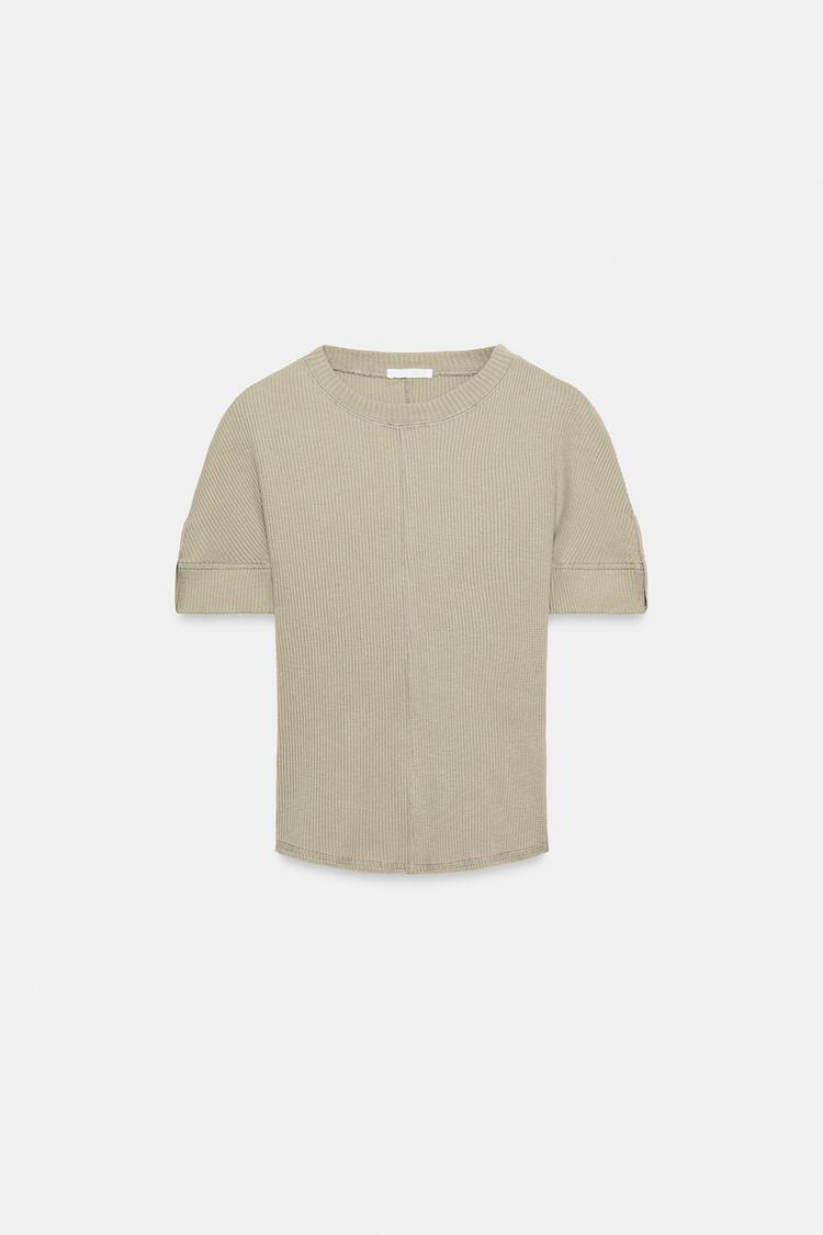 COTTON RIB T-SHIRT - Zara product image