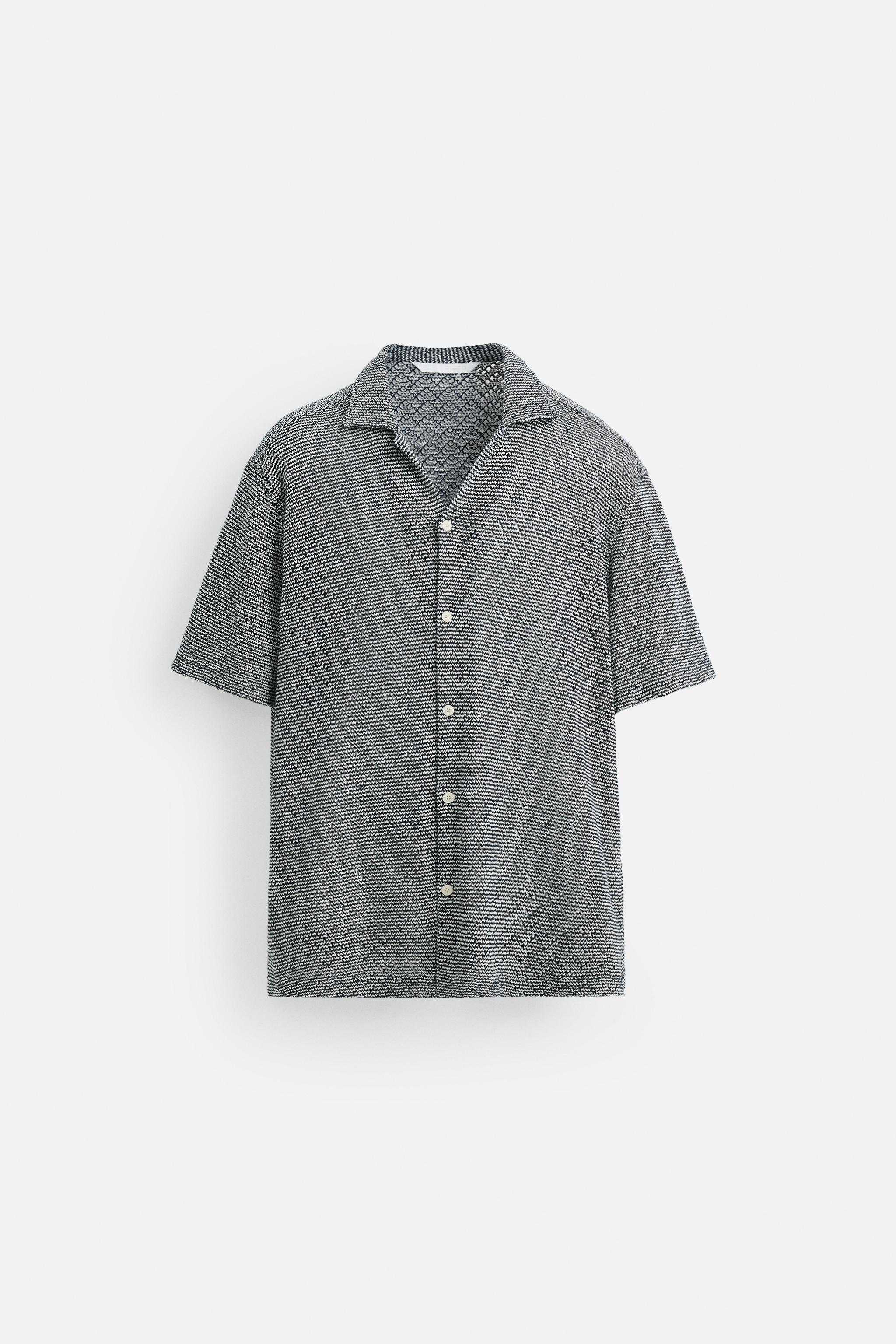 OPEN TEXTURED SHIRT
