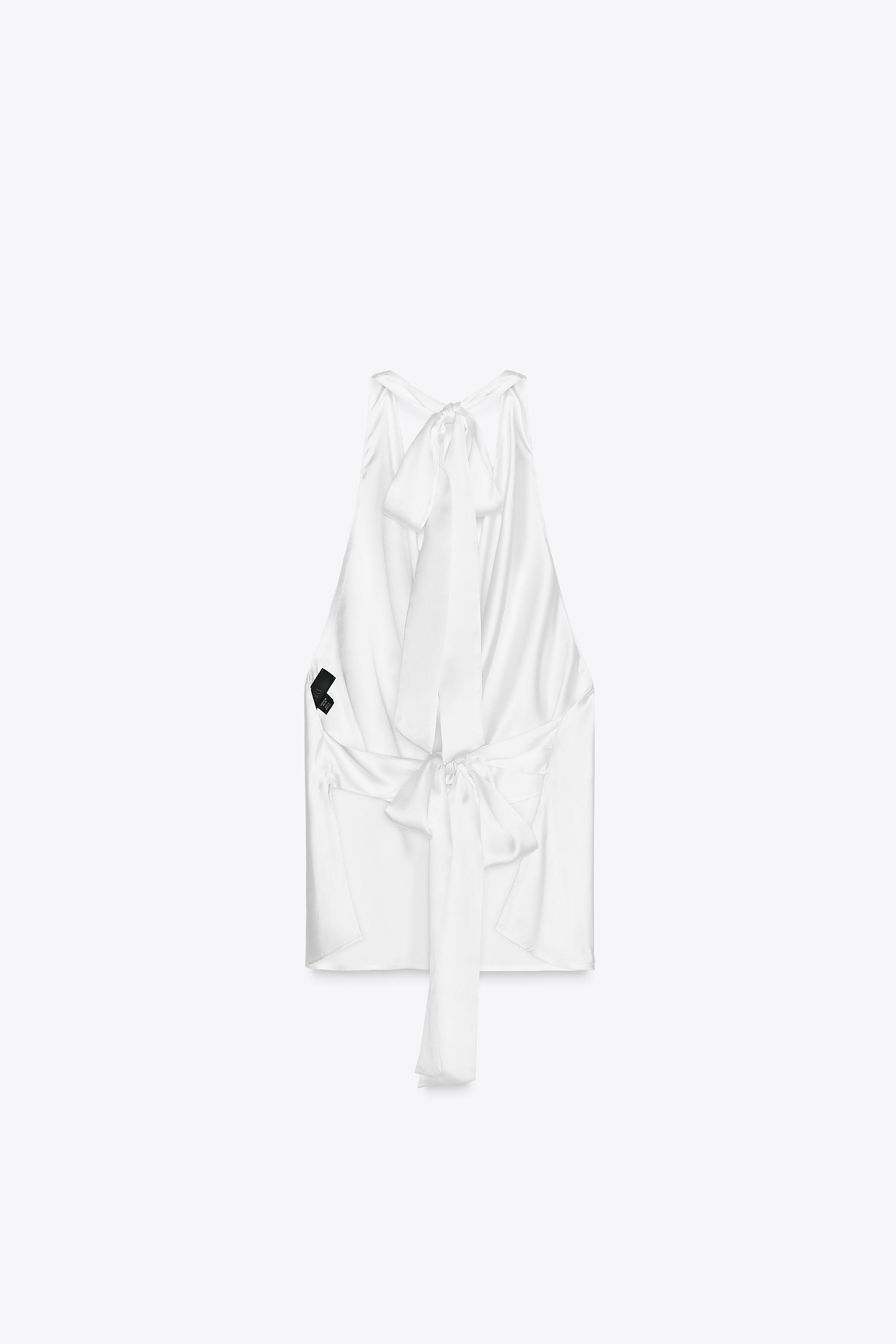 TOP SATINÉ HALTER