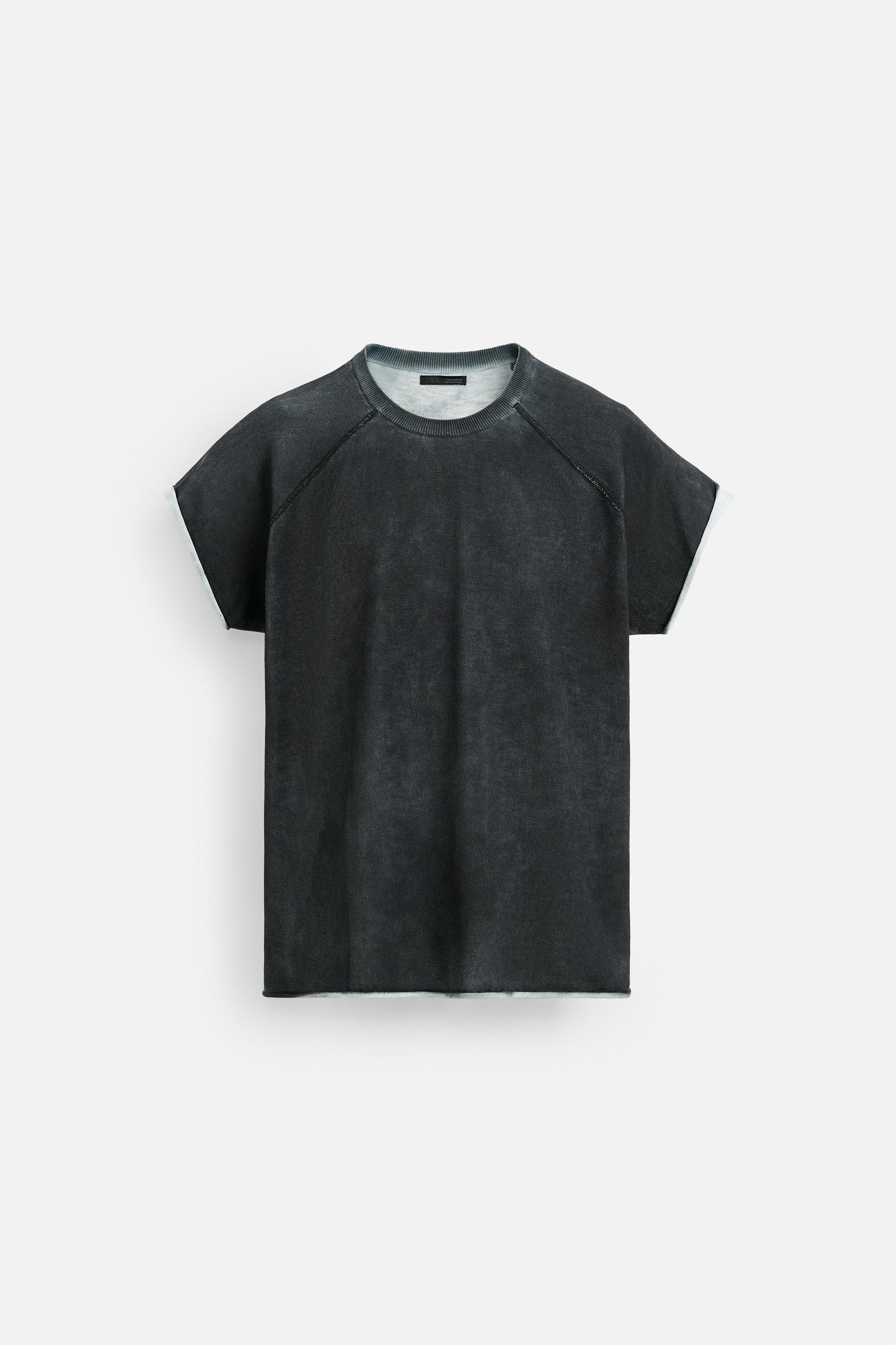 T-SHIRT EN MAILLE DÉLAVÉ