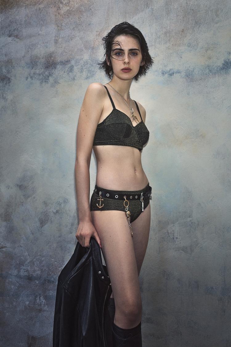 100% LEATHER BELT WITH STUDS AND CHARMS KATE MOSS X ZARA - Zara product image