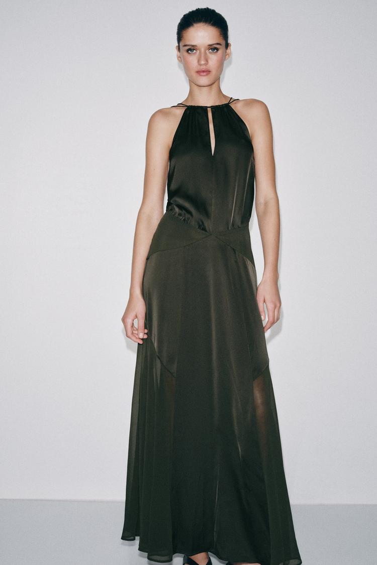 LONG HALTER DRESS