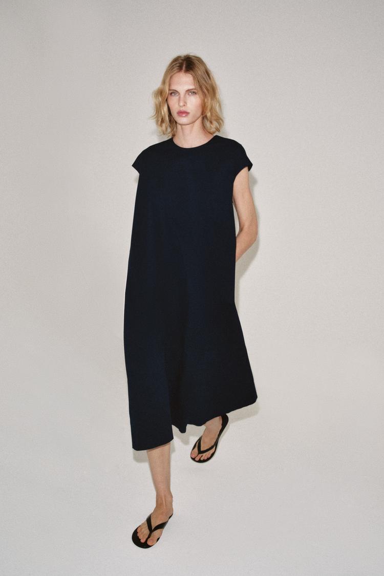 ZW COLLECTION POPLIN MIDI DRESS - Zara product image