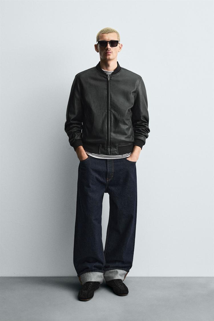 FAUX LEATHER BOMBER JACKET - Zara product image