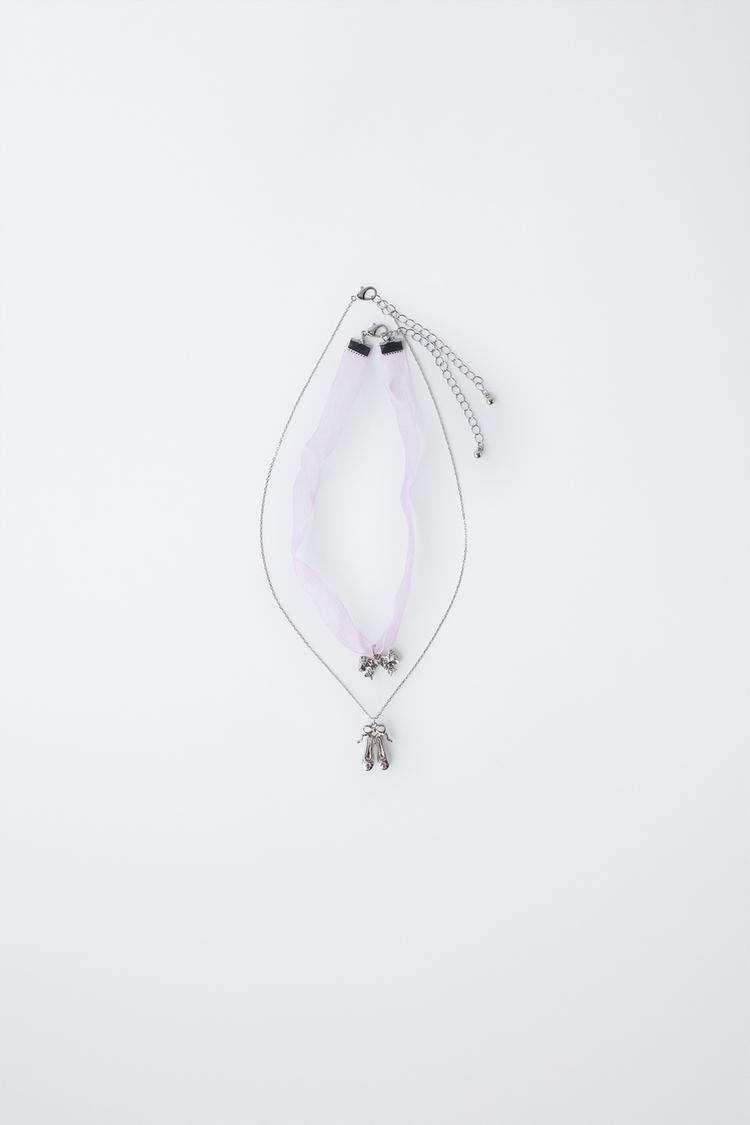 PACK OF TWO BALLET NECKLACES - Zara product image