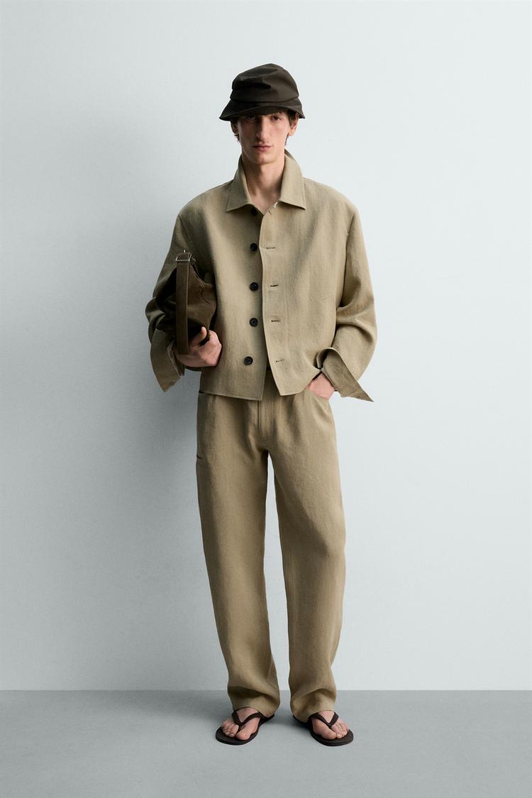 100% LINEN BALLOON FIT PANTS LIMITED EDITION - Zara product image