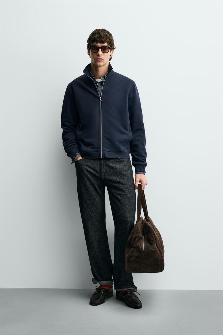 BASIC ZIP-UP SWEATSHIRT - Zara product image