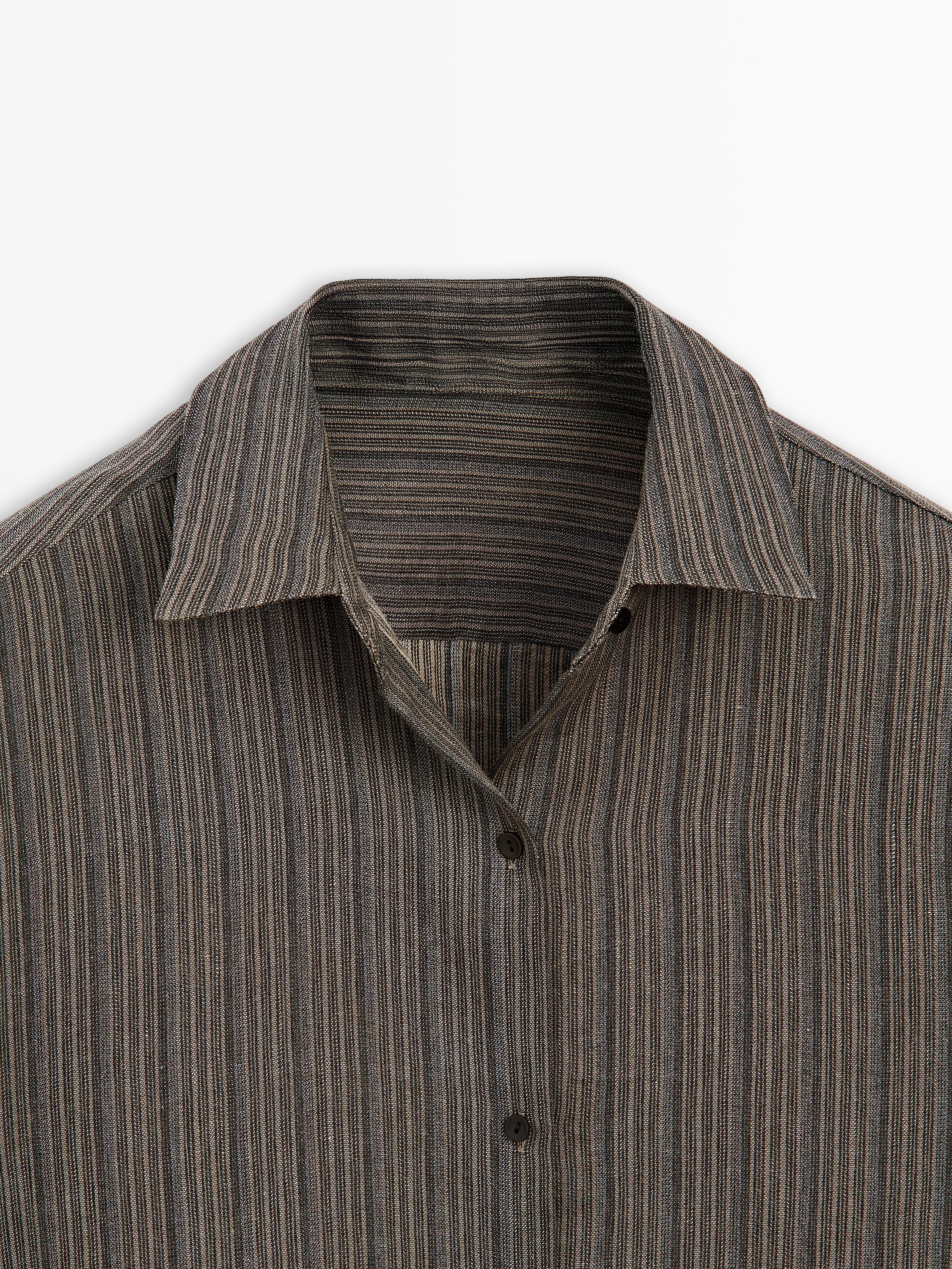 Striped flowing shirt