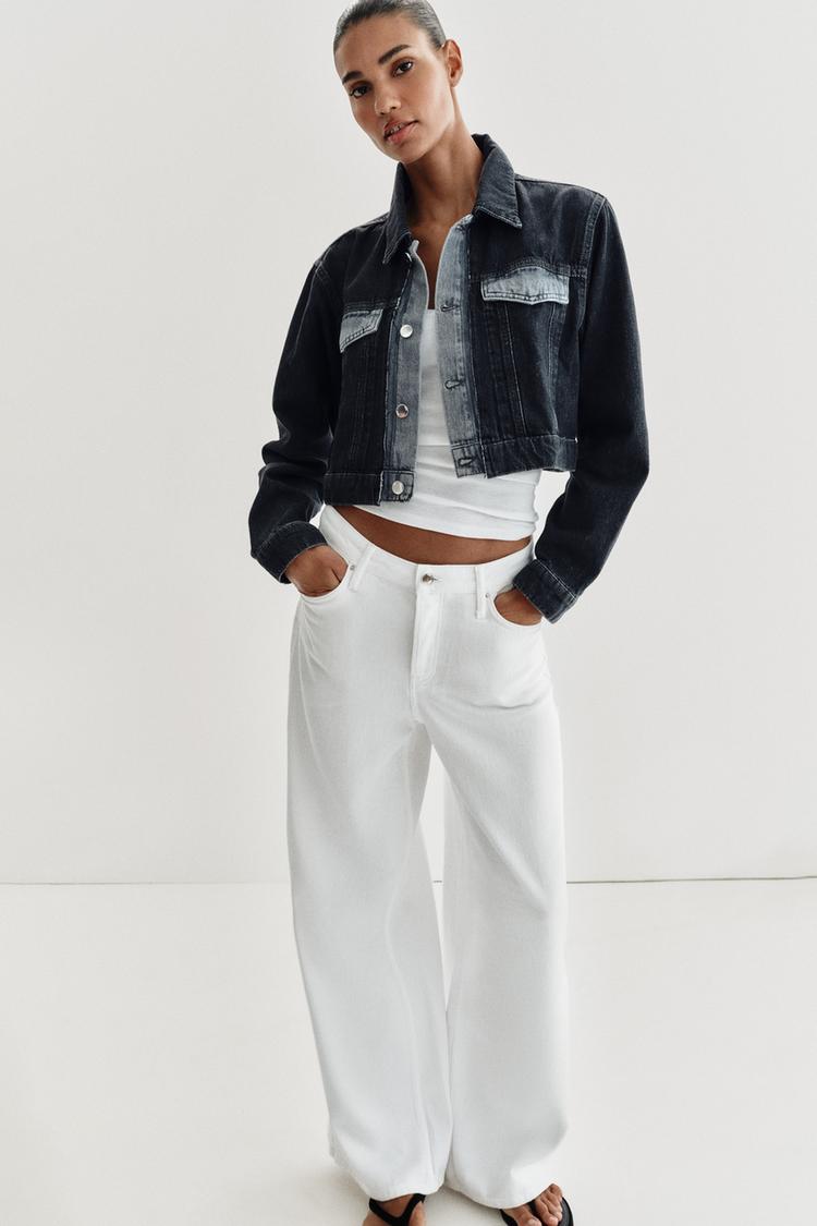Z1975 CONTRAST SHORT DENIM JACKET - Zara product image