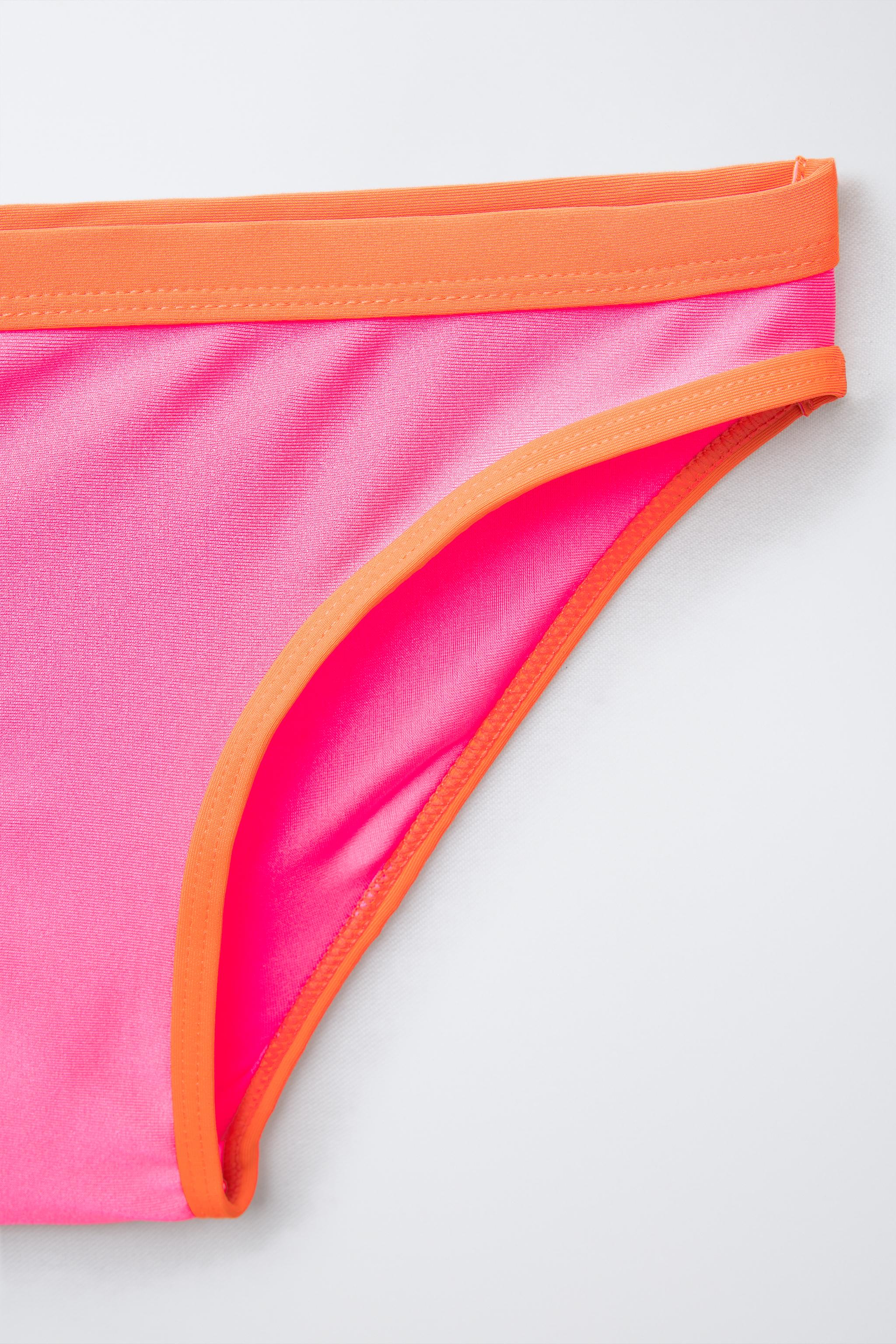 6-14 ANS/ BIKINI ASYMÉTRIQUE BRILLANT LISERÉS