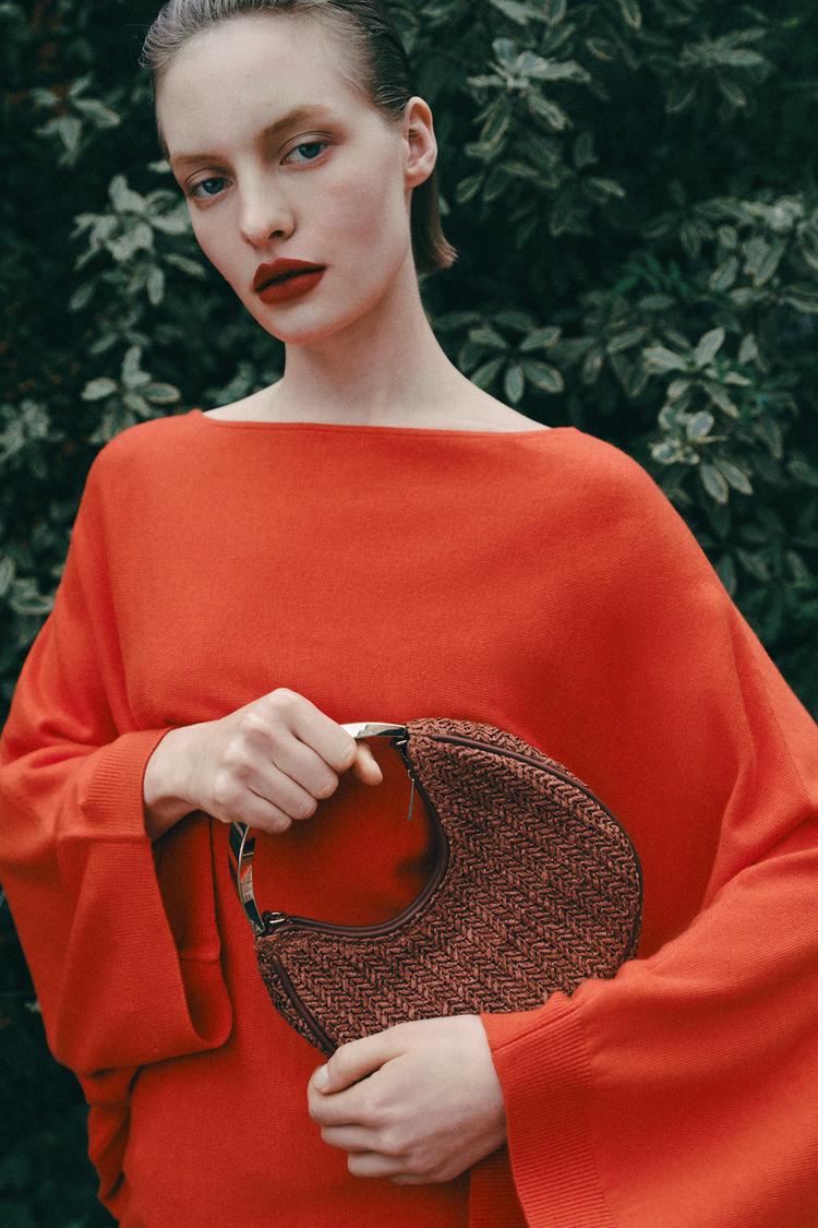 BAG WITH METALLIC HANDLE DETAIL - Zara product image