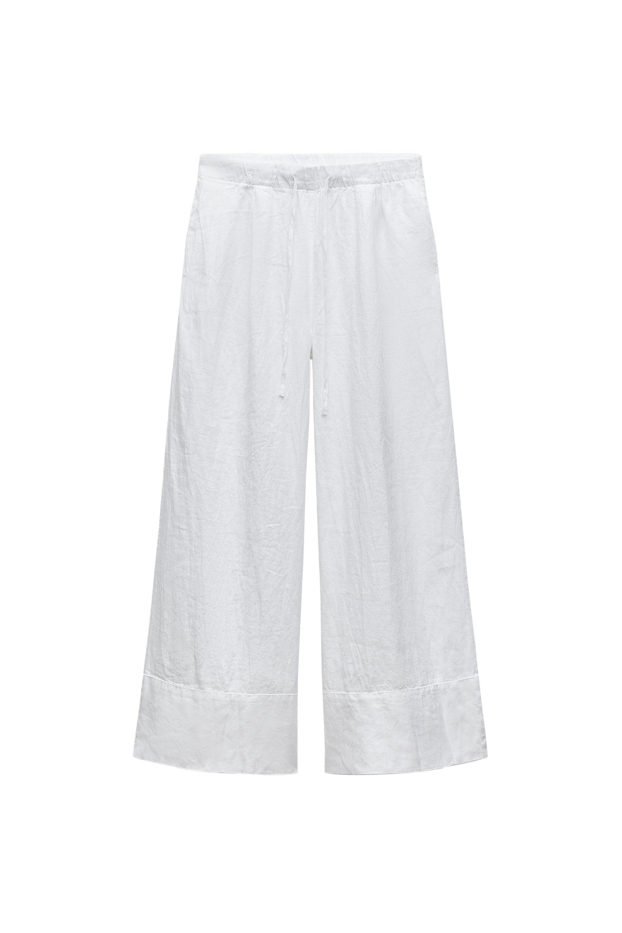100% LINEN PALAZZO PANTS ZW COLLECTION