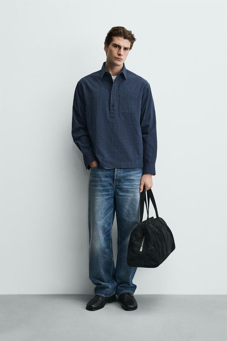 REGULAR FIT PLAID POLO SHIRT - Zara product image