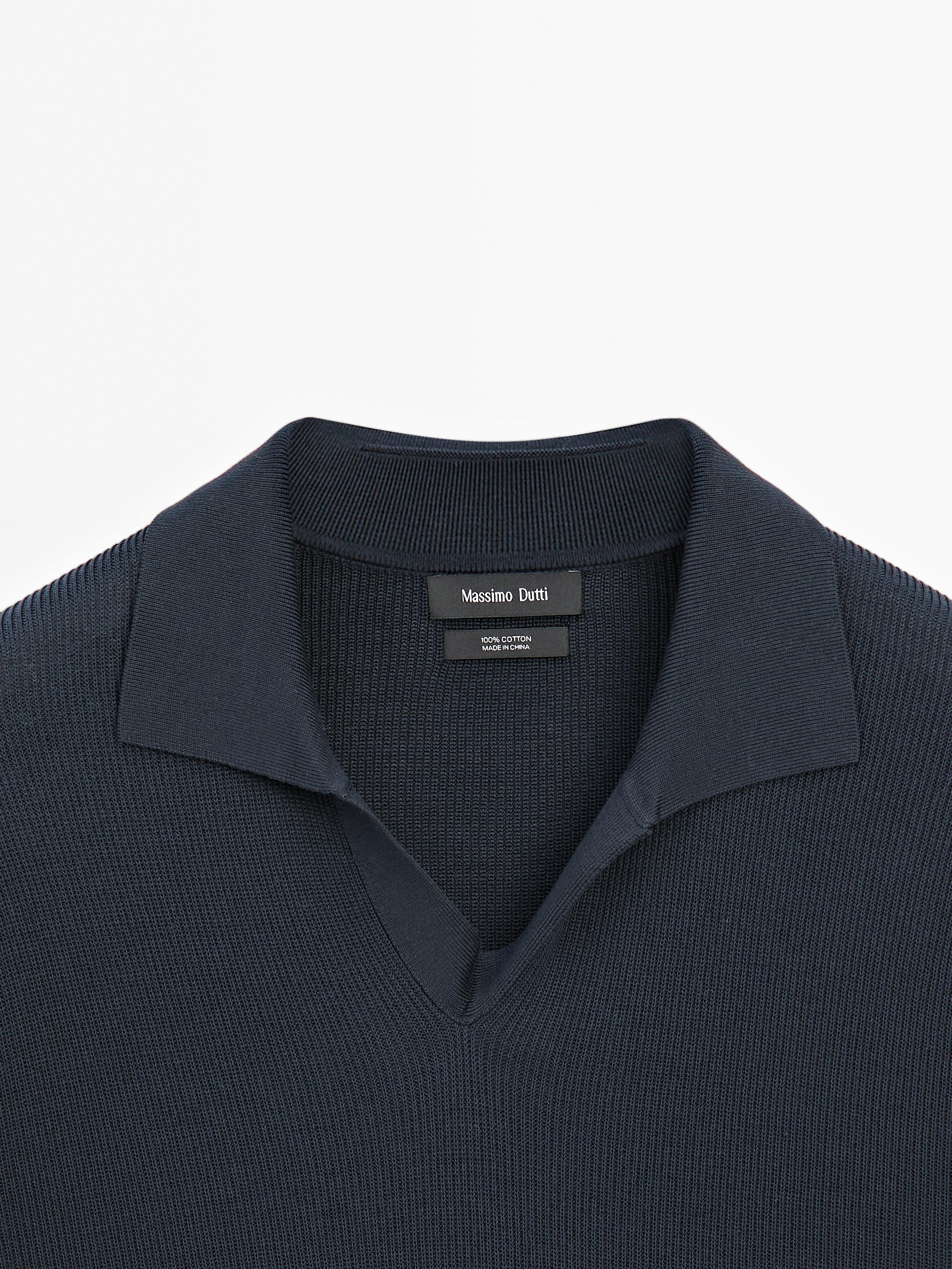 Mercerised cotton short sleeve polo shirt