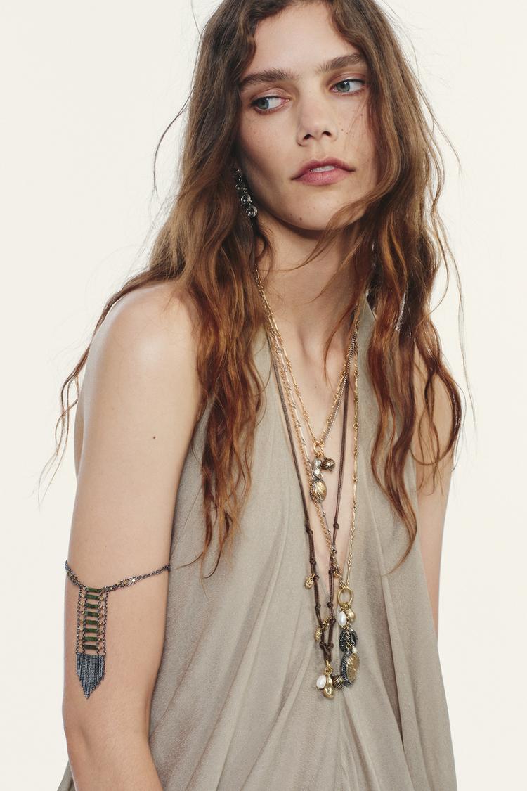 3-PACK OF CORD, COIN AND CHARM NECKLACES - Zara product image