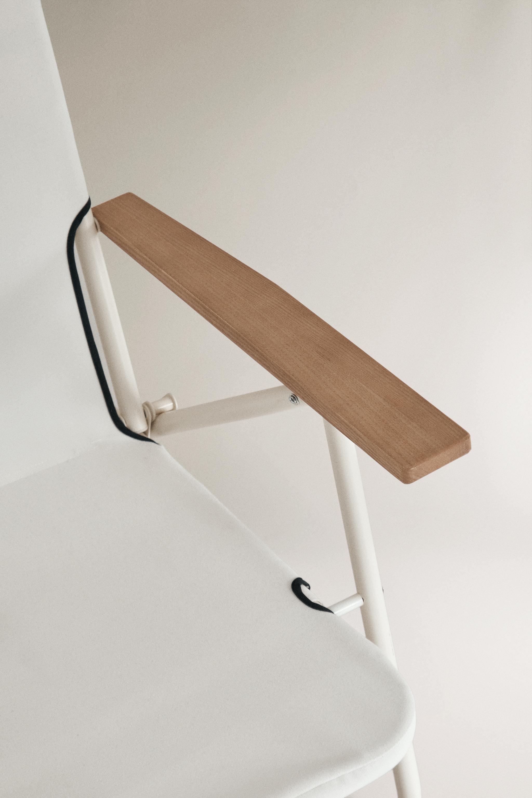 CHAISE DE PLAGE PLIABLE ACCOUDOIRS BOIS