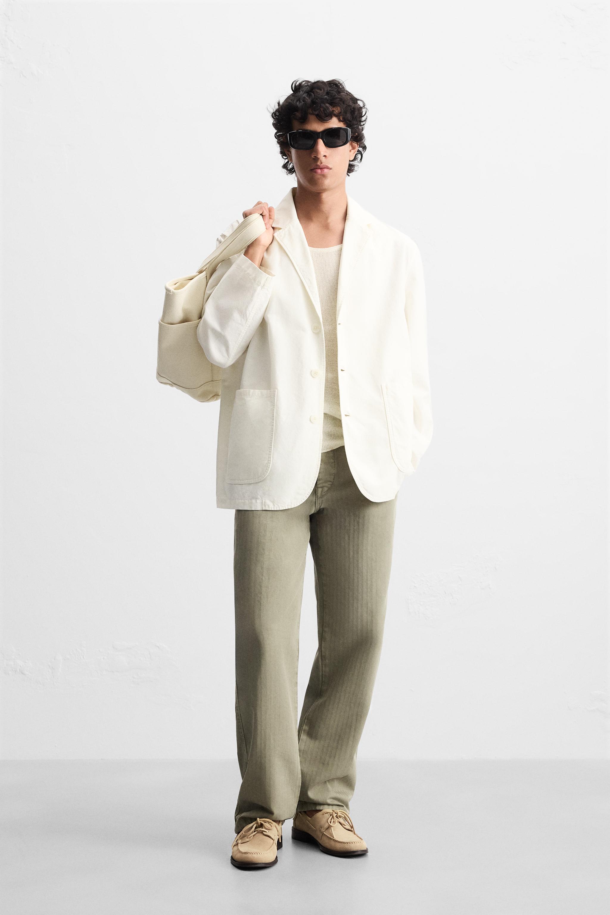 RELAXED FIT COTTON BLAZER
