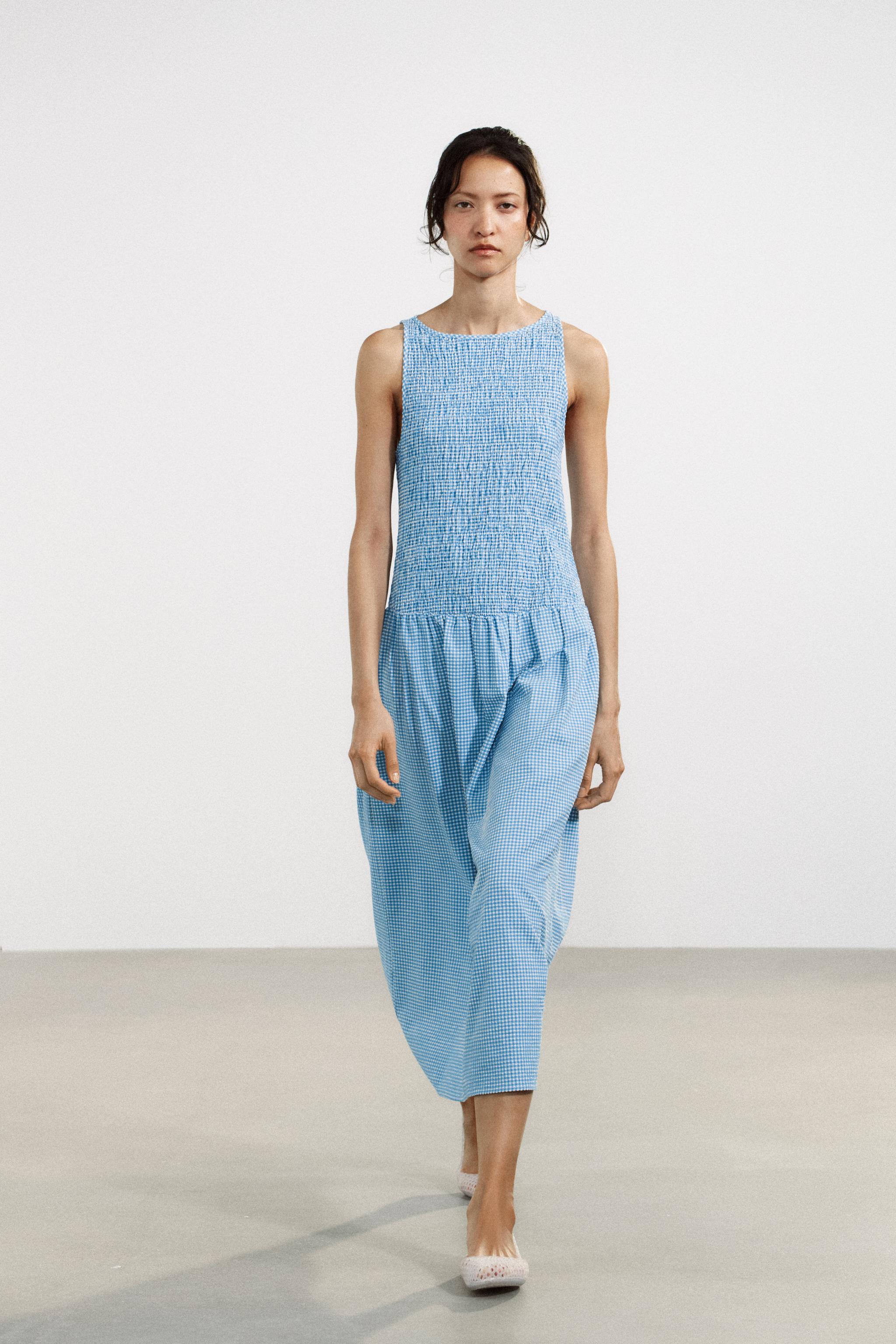 Midi Dress Oysho Vestido Vichy Light Touch Oysho Faldas Falda