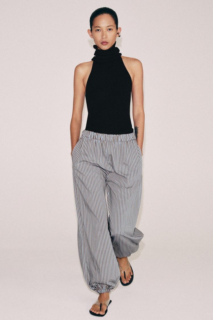 ZW COLLECTION STRIPED BALLOON PANTS - Zara product image