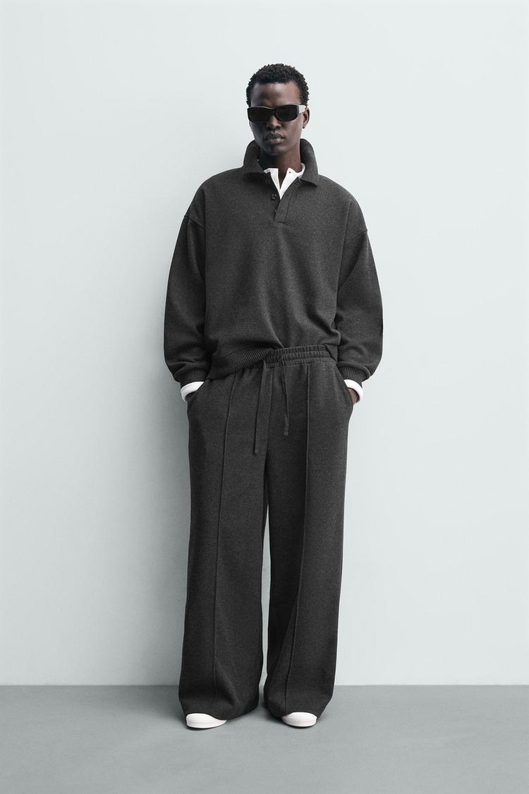 TEXTURED POLO SWEATSHIRT - Zara product image