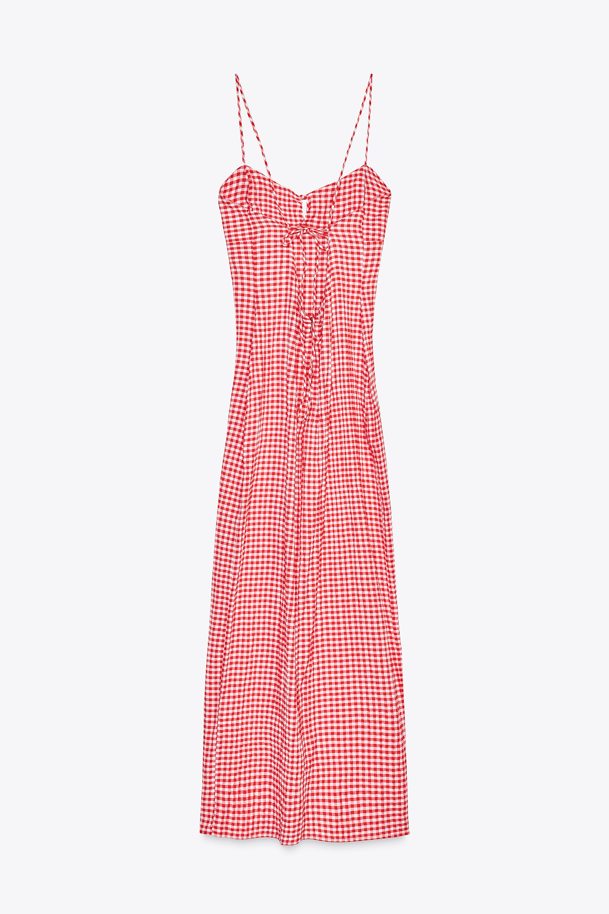 GINGHAM MIDI DRESS