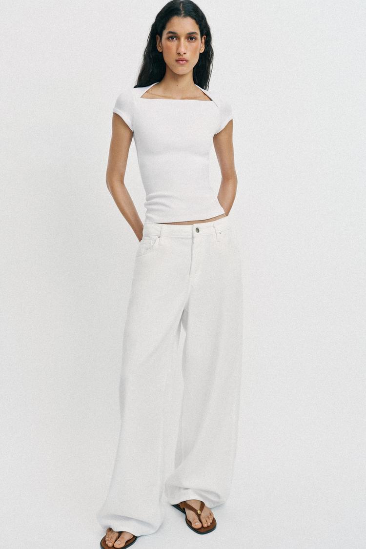 SQUARE NECKLINE T-SHIRT - Zara product image