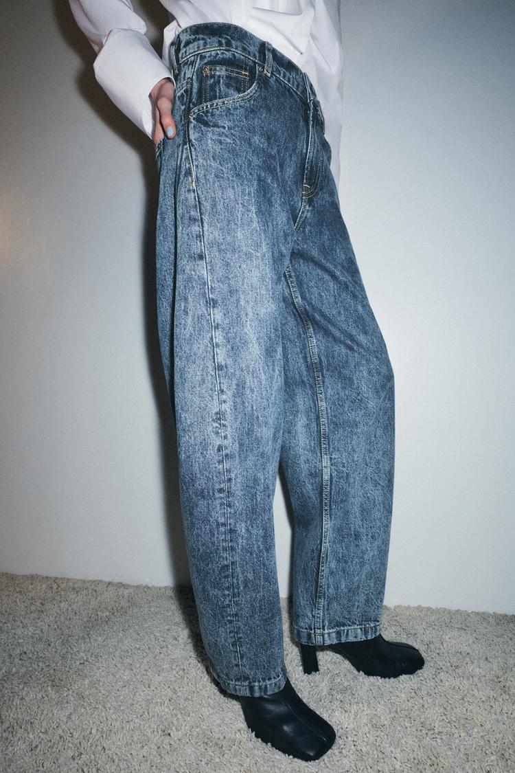 ZW COLLECTION BALLOON HIGH-WAIST JEANS - Zara product image