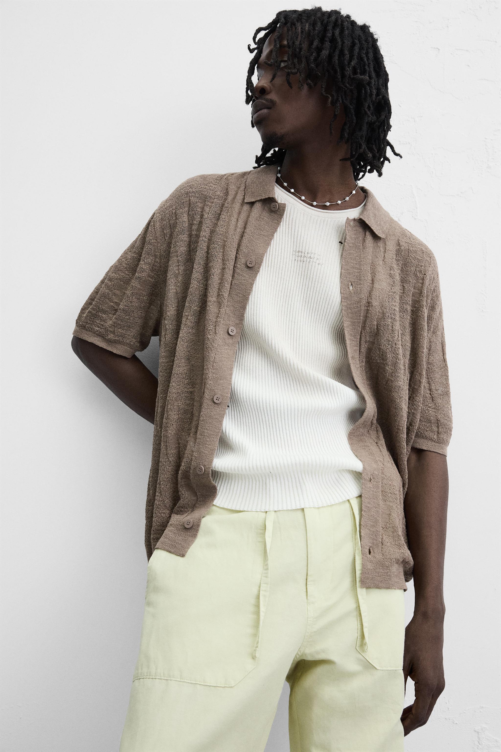 TEXTURED KNIT SHIRT