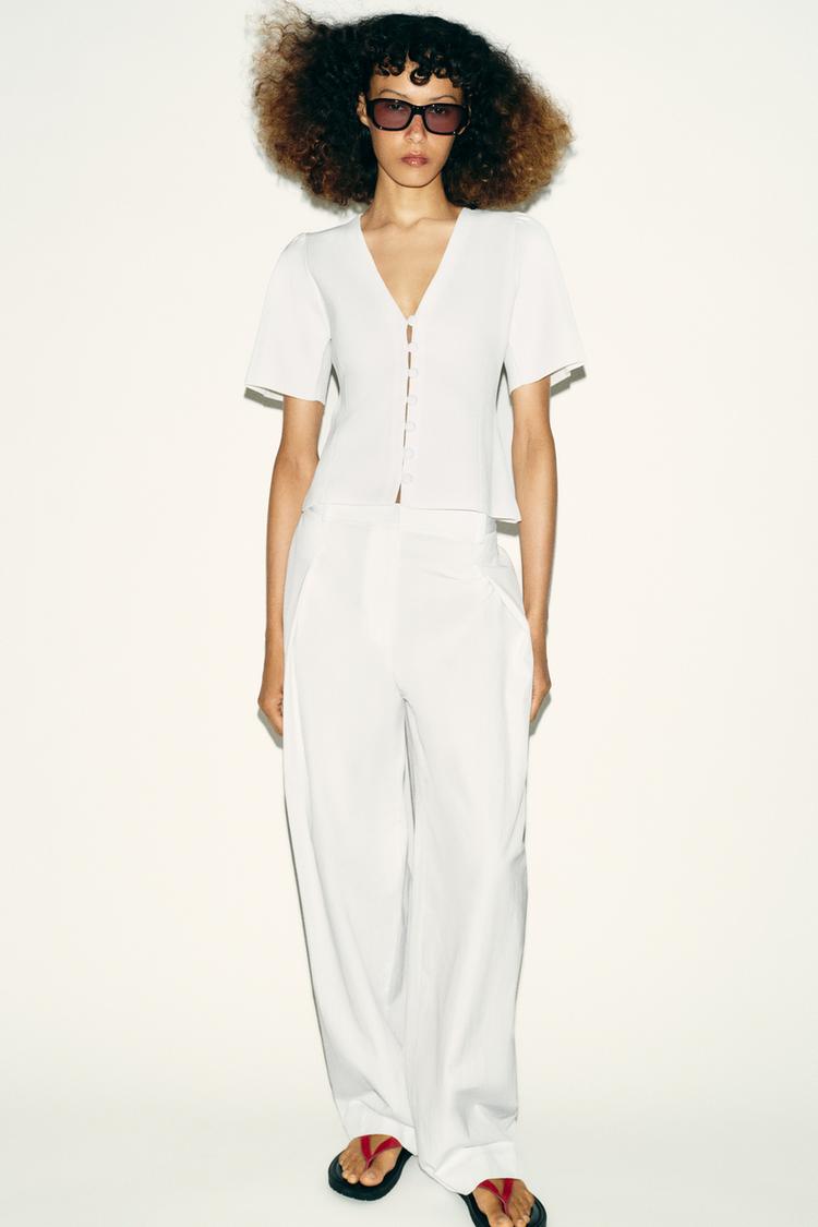 SHORT SLEEVE KNIT CARDIGAN - Zara product image