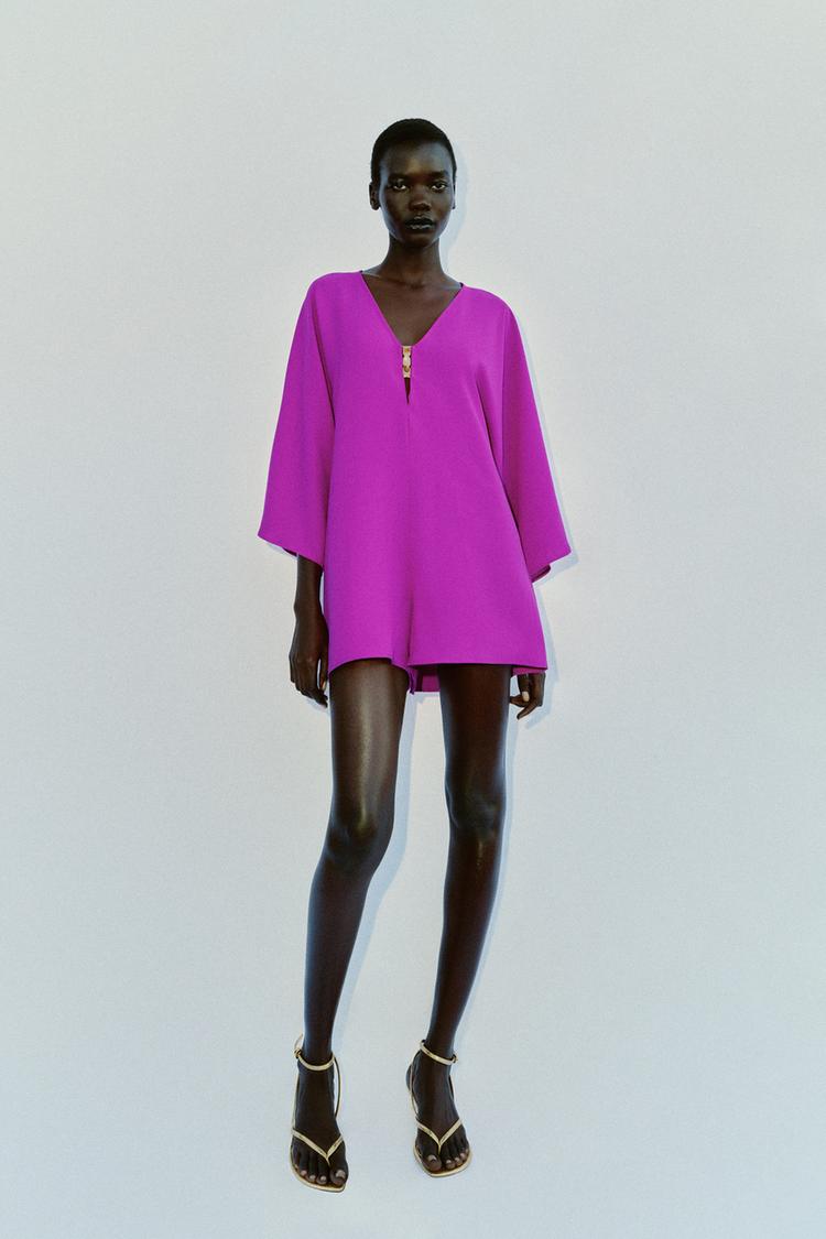 SHORT JUMPSUIT WITH WIDE SLEEVES - Zara product image