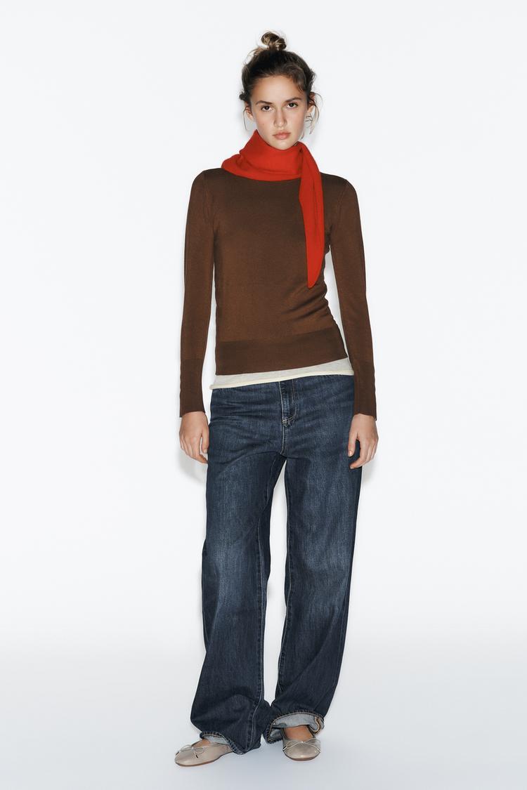 BASIC PLAIN KNIT SWEATER - Zara product image