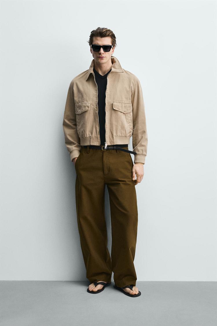 WASHED COTTON REGULAR FIT JACKET - Zara product image
