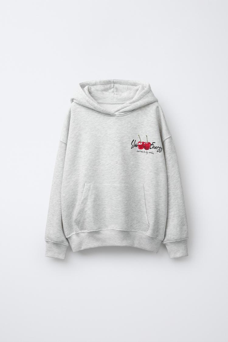 CHERRY HOODIE SWEATSHIRT - Zara product image