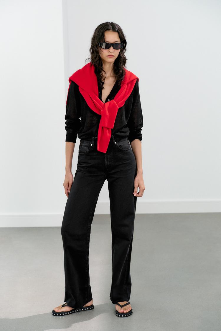 TRF HIGH WAIST WIDE LEG JEANS - Zara product image