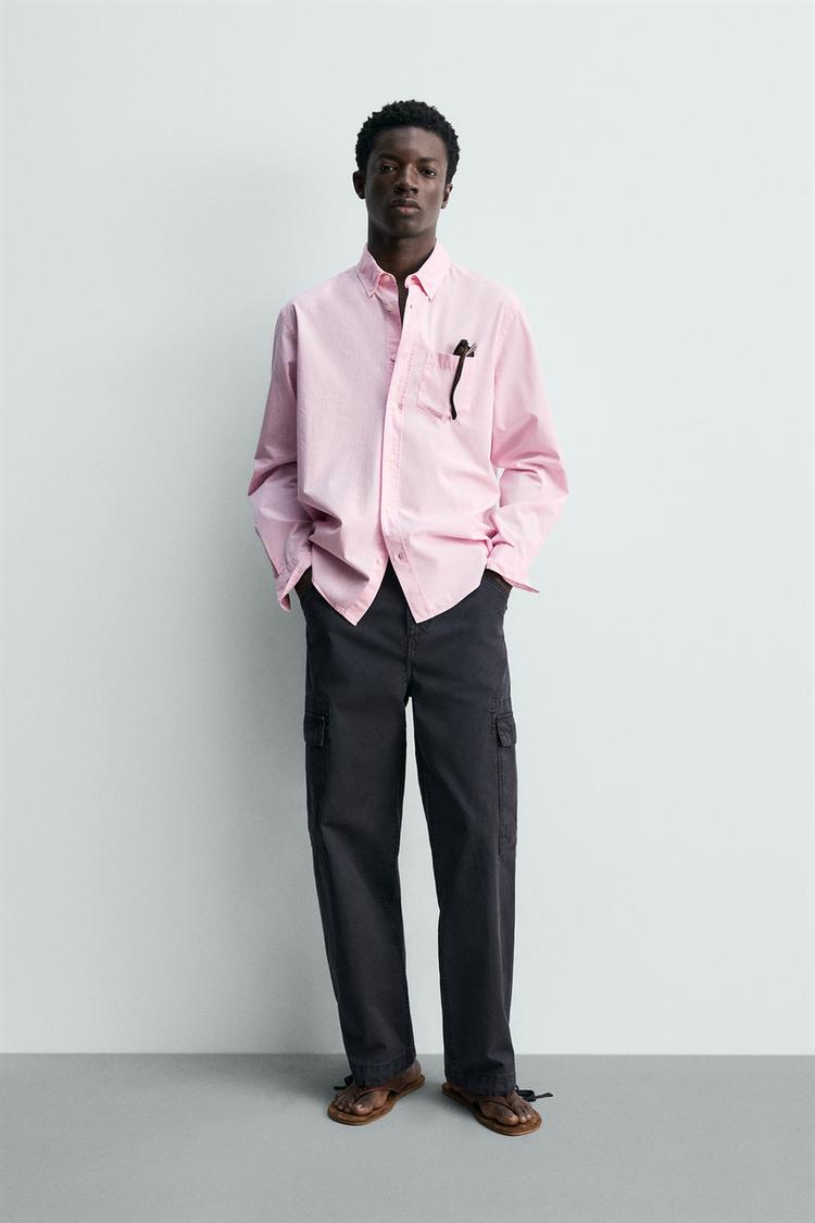 REGULAR FIT COTTON TWILL SHIRT - Zara product image