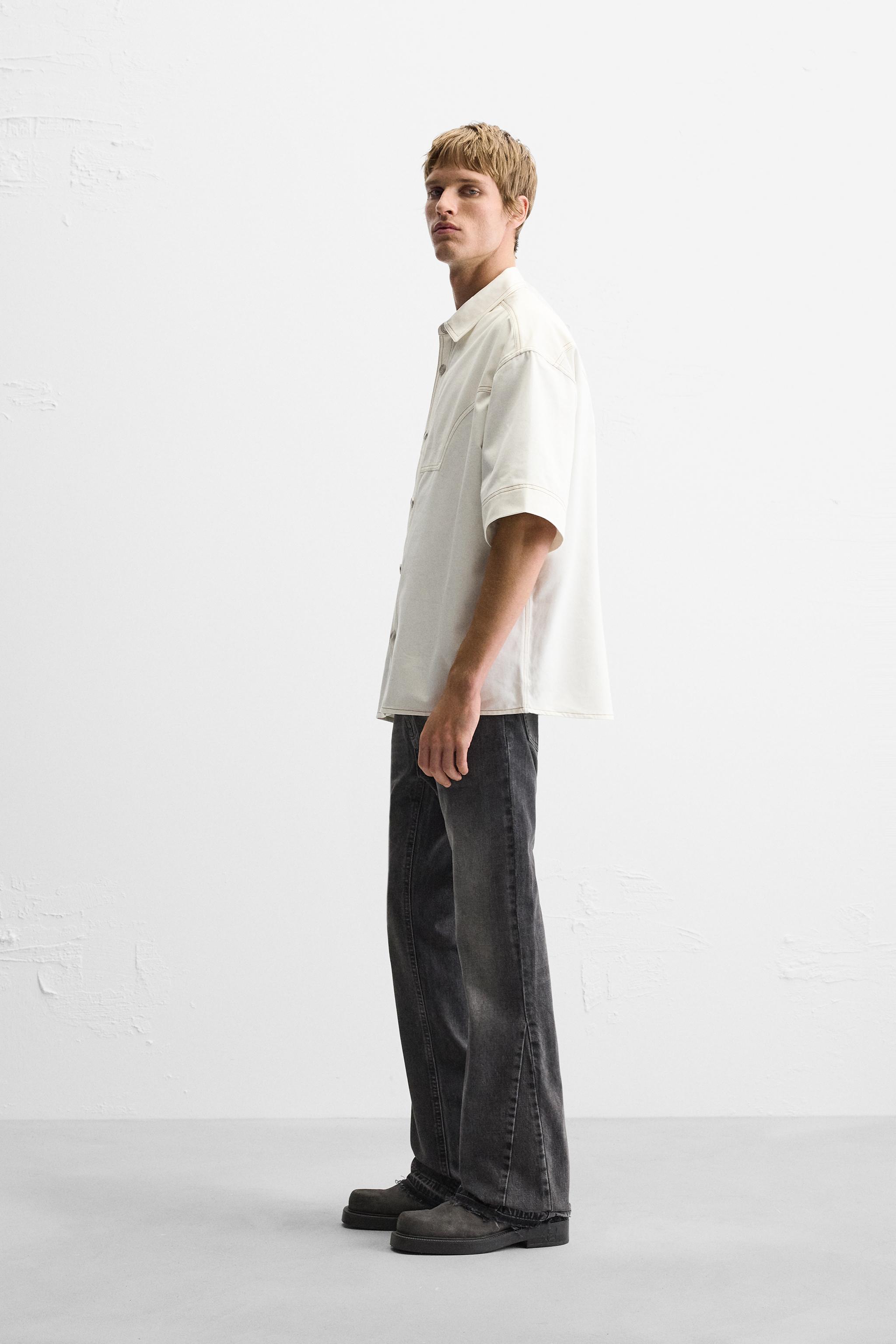 COTTON - LYOCELL TOPSTITCHING SHIRT