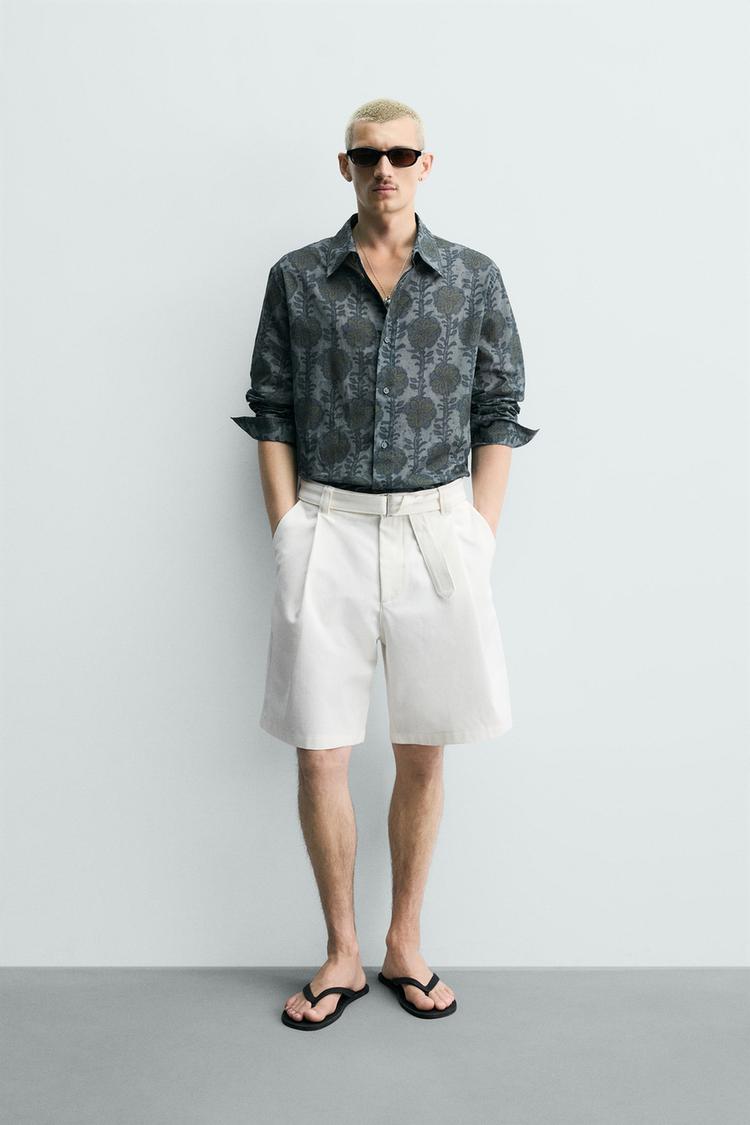 RELAXED FIT FLORAL PRINT SHIRT - Zara product image