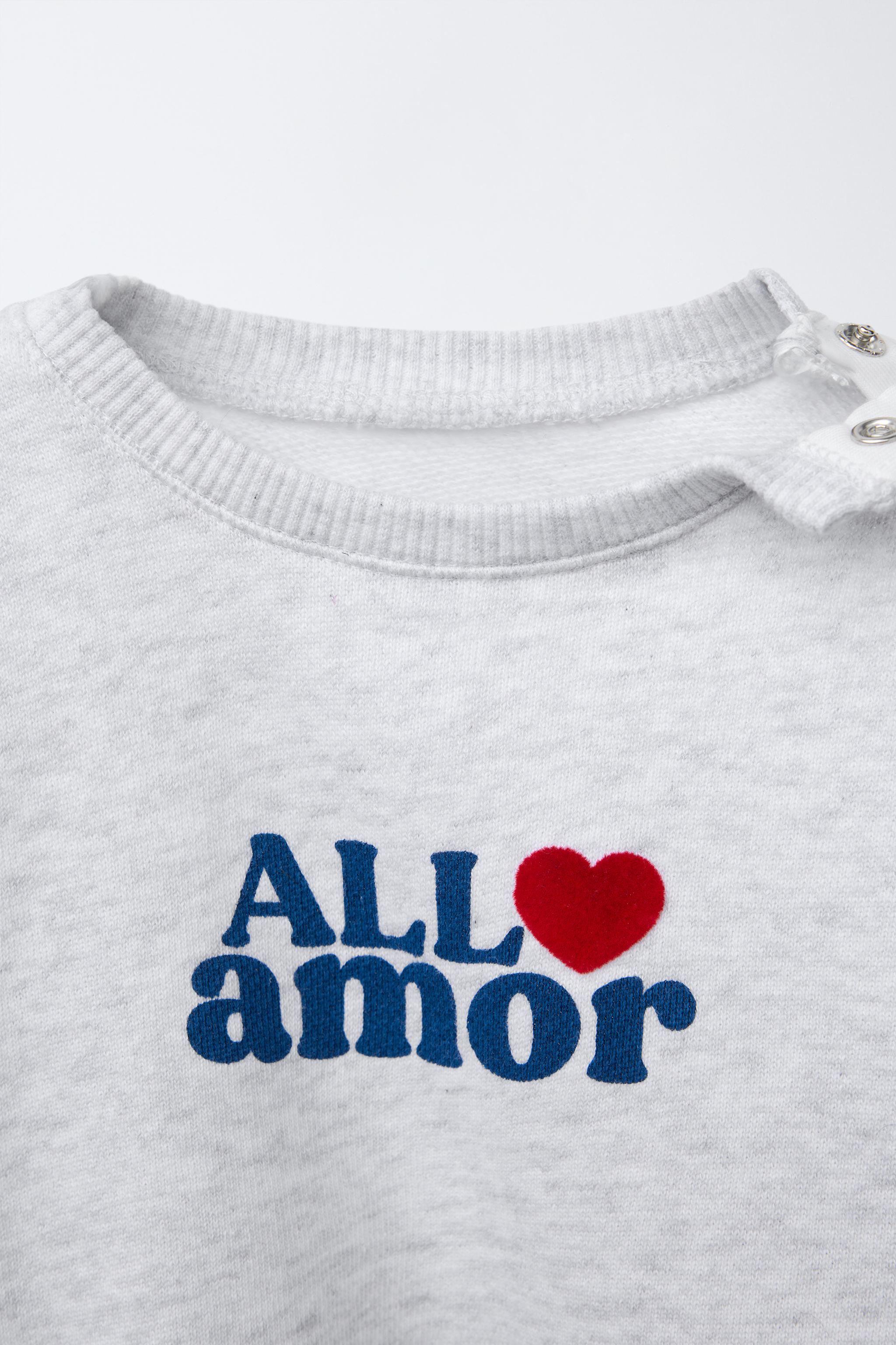 SWEAT ALL AMOR FLOQUÉ