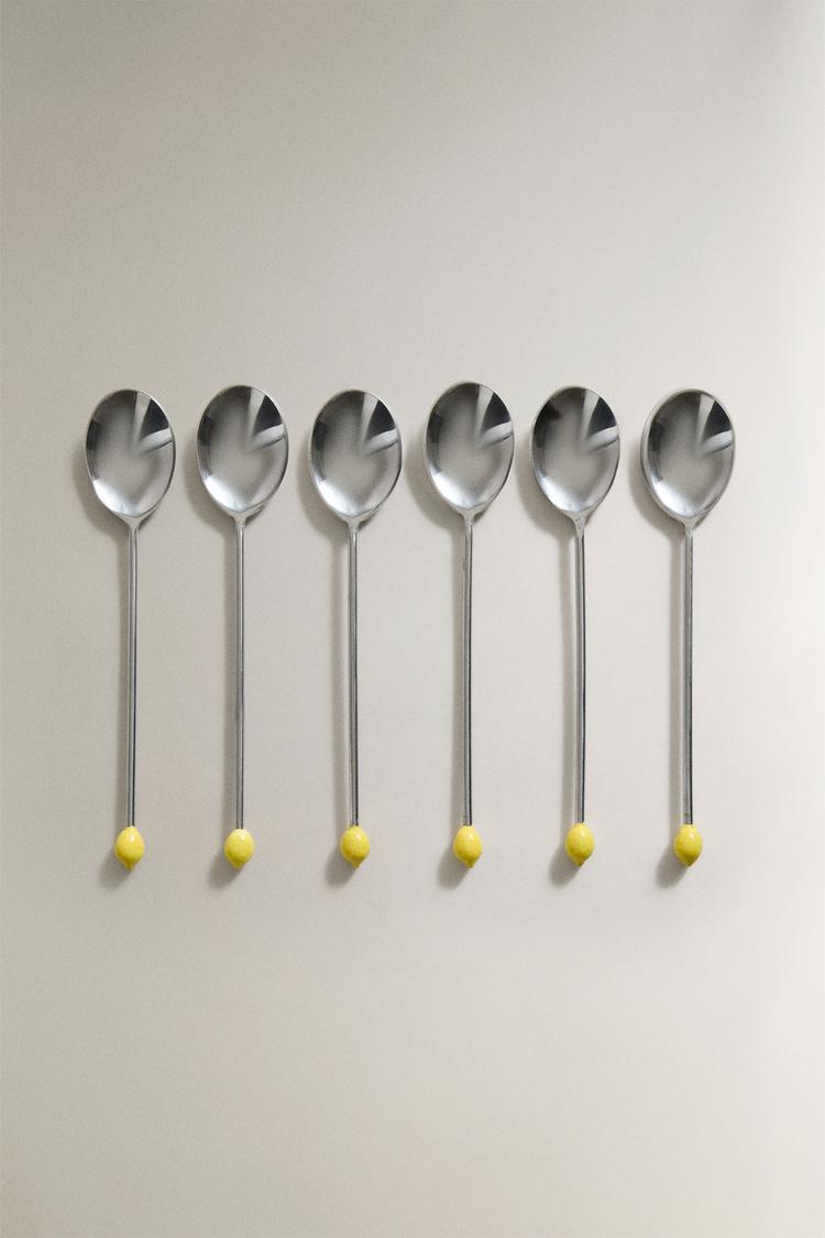 PACK OF STEEL LEMON TEASPOONS (PACK OF 6) - Zara product image