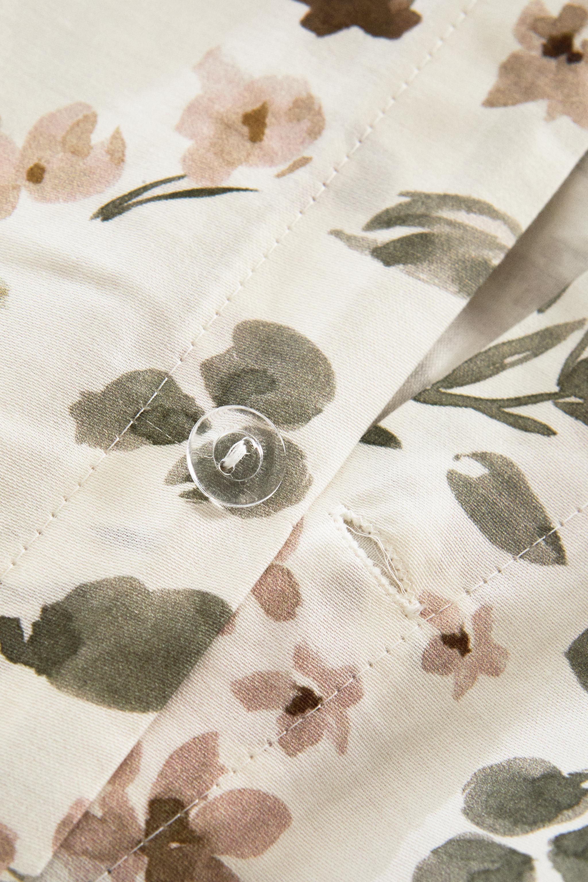FLORAL PRINT SATEEN DUVET COVER