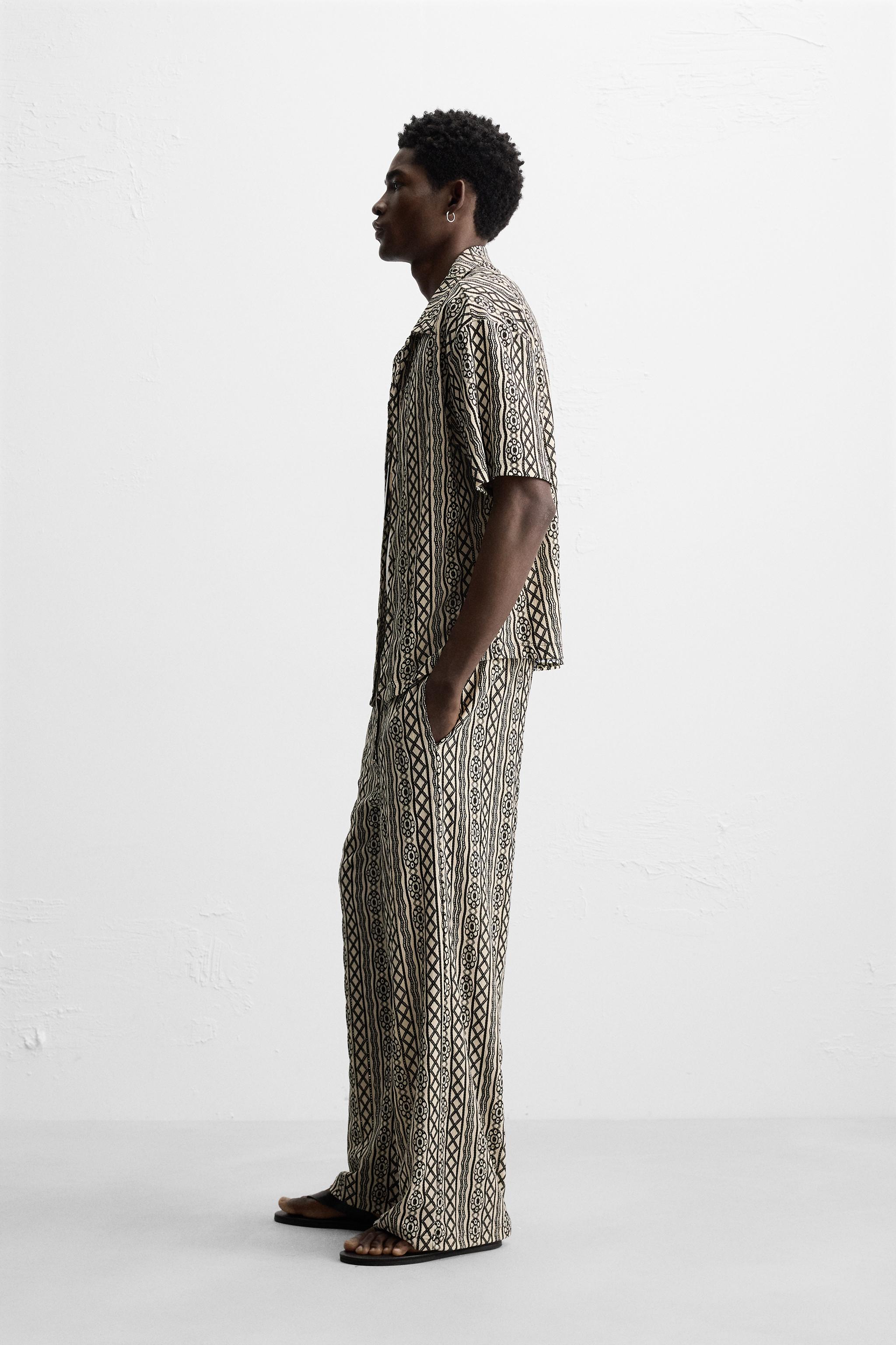 CHEMISE RELAXED FIT JACQUARD PERFORÉ